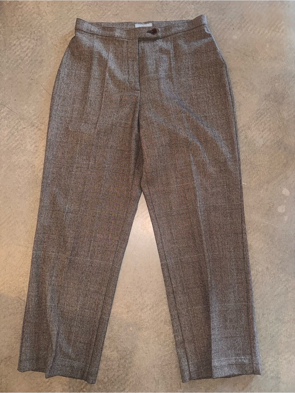 Investments Women’s Brown Plaid Dress Pants